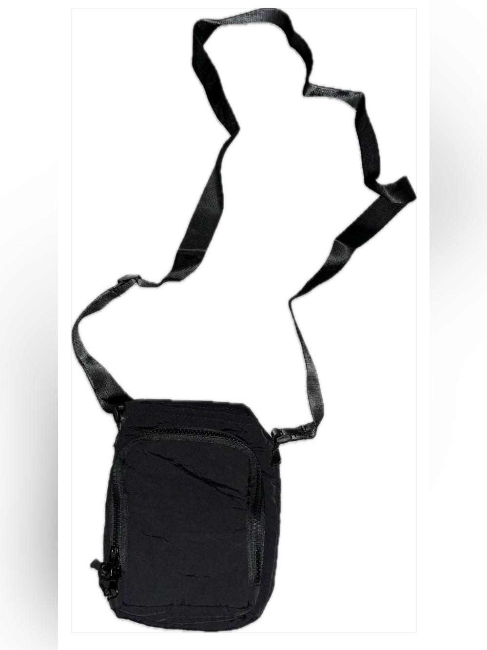 Black Crossbody Water Bottle Holder Sling Bag